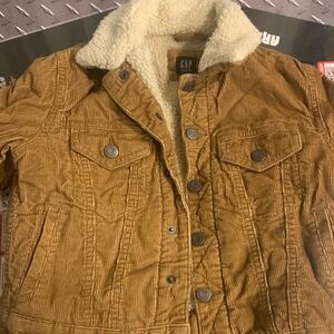 GAP Tan Corduroy Jacket with Cream Lining